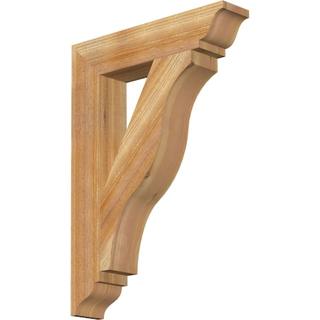 Funston Traditional Rough Sawn Bracket, Western Red Cedar, 4"W x 20"D x 28"H